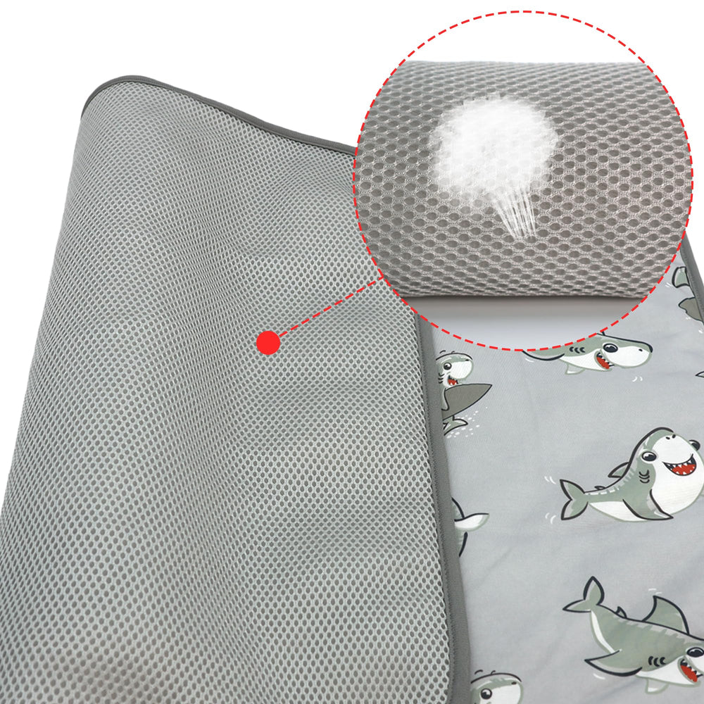 NACOCO cooling mat grey shark folded for storage and travel
