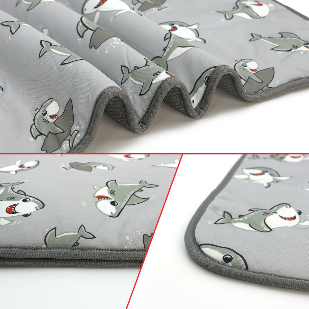 NACOCO cooling mat grey shark material close-up showing durable fabric