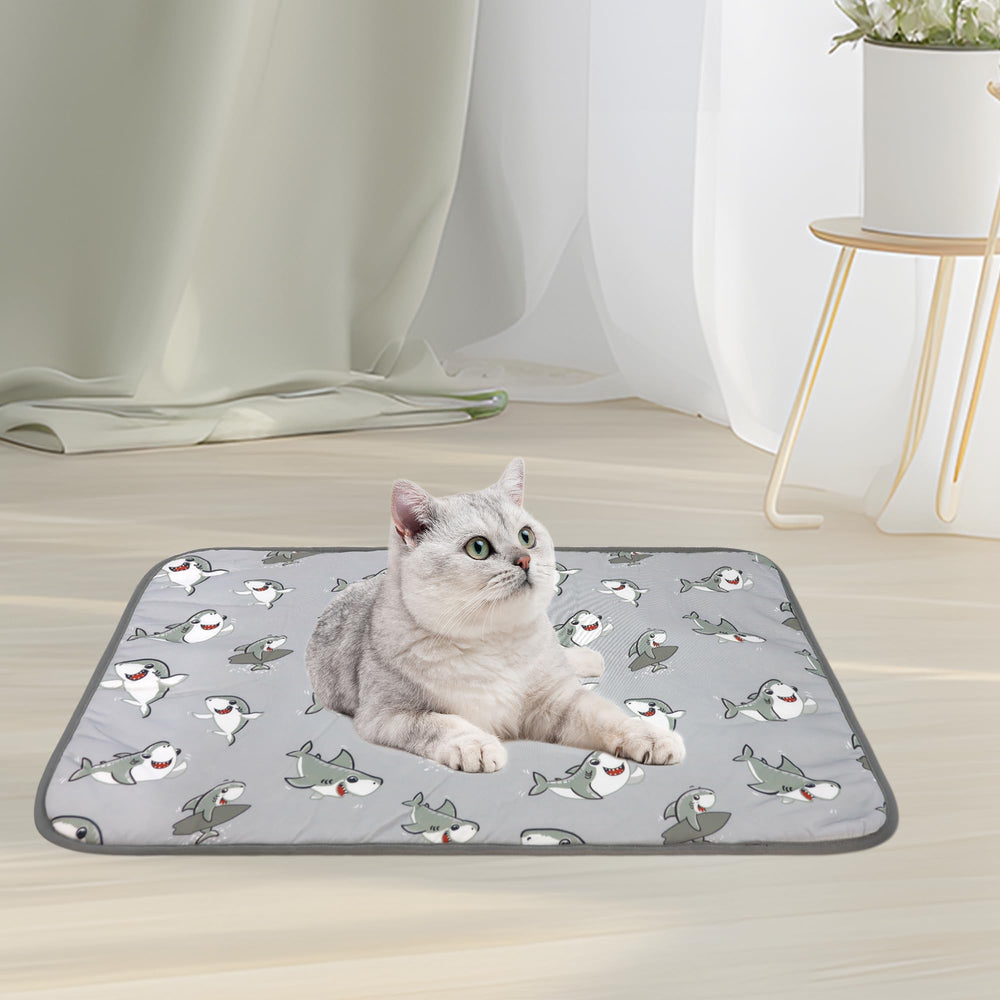NACOCO cooling mat grey shark size medium fits pets and kids