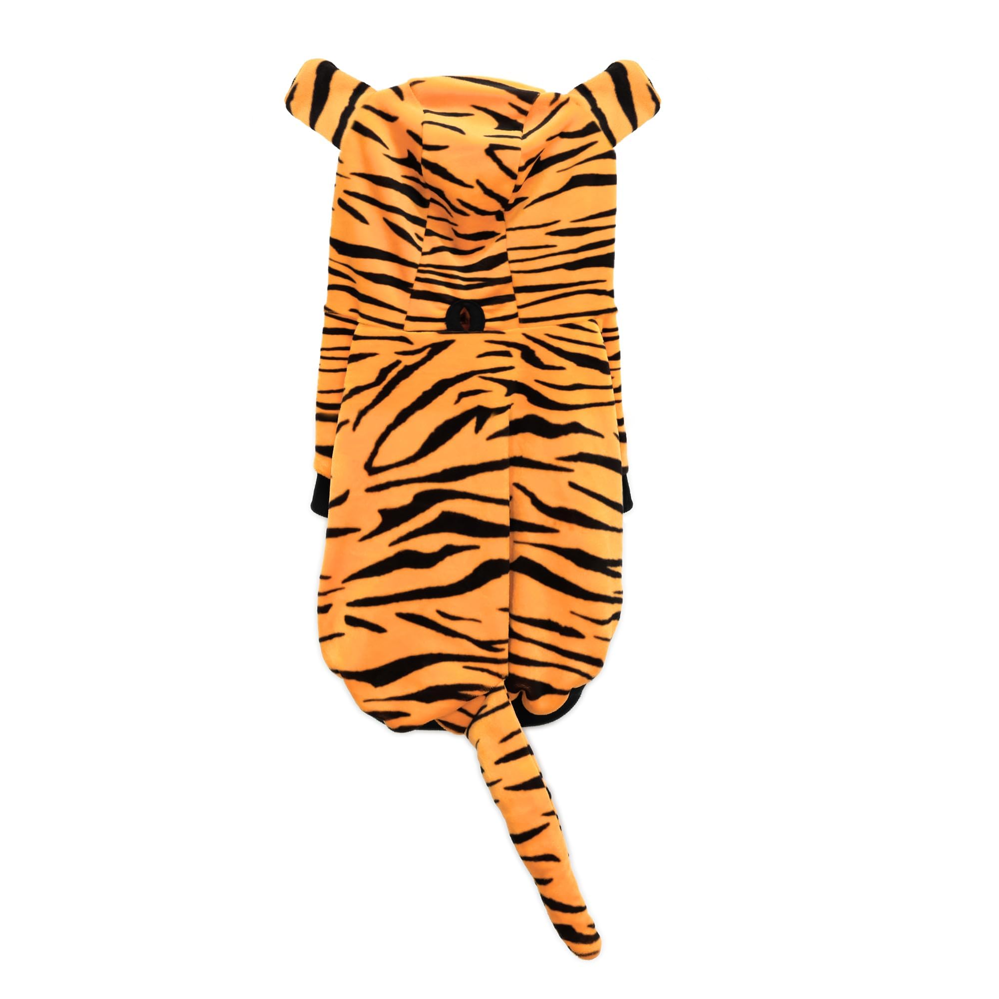 NACOCO tiger-costume material detail showing soft cotton fabric