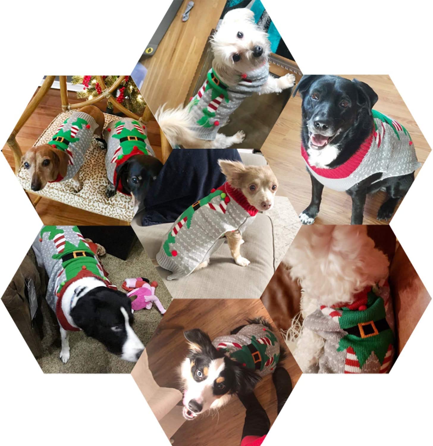 NACOCO XXL dog sweater measurements highlight chest, neck and back specs