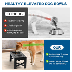NAHANGPET height options display shows the five height settings for versatile feeding postures.