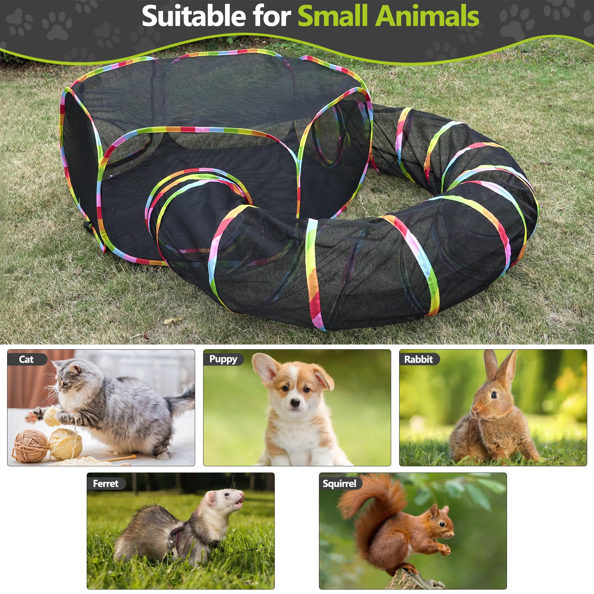 Naielfopet bottom stakes keep the enclosure secure outdoors