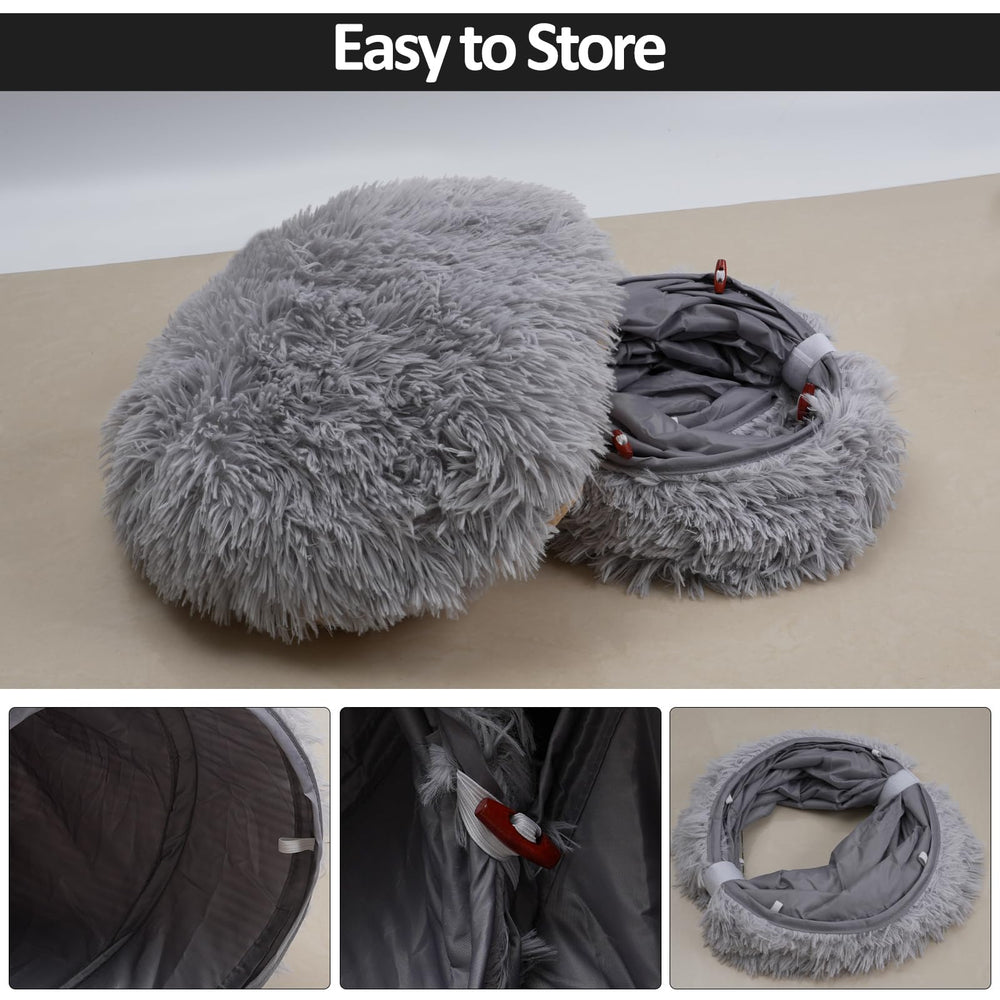 Naielfopet cat tunnel bed travel-friendly design for quick disassembly.
