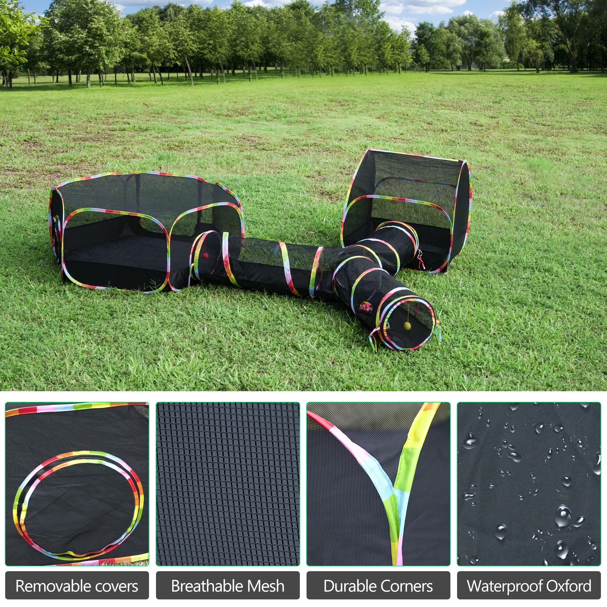 Naielfopet enclosure dimensions show generous play area and exercise room.