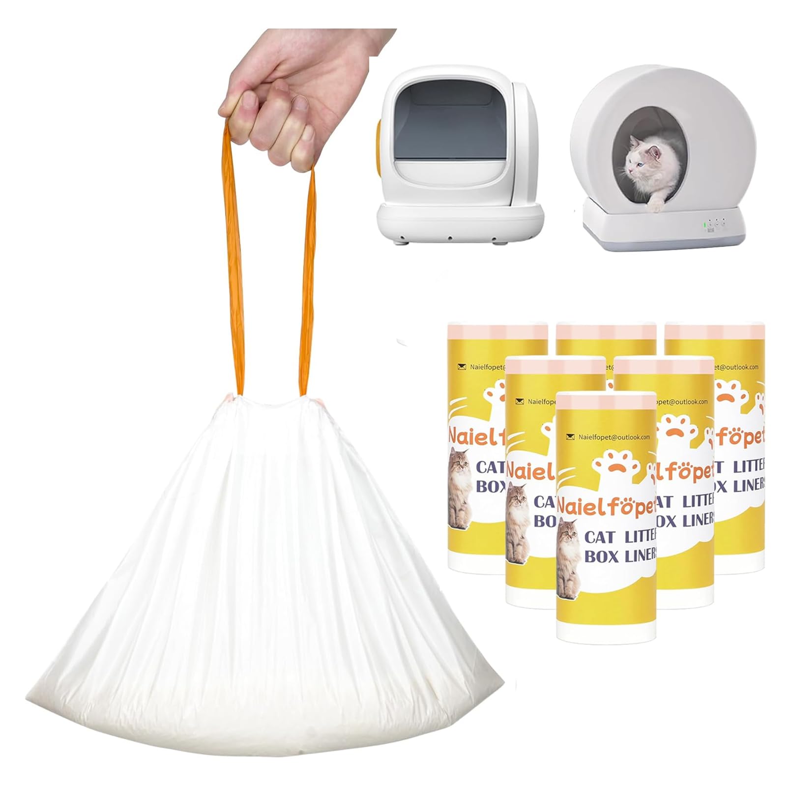 Naielfopet litter liner 18x12 with snug coverage for automatic boxes