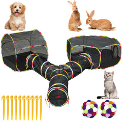 Naielfopet outdoor cat enclosure setup for quick assembly and portable outdoor play.
