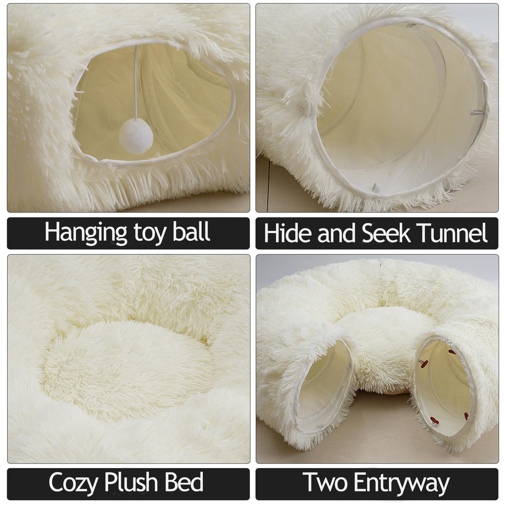 Naielfopet white fluffy-collapsible-assembly portable for travel or storage.