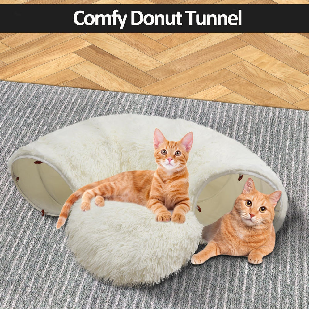 Naielfopet white fluffy-holiday-tree-placement doubles as festive decor and pet bed.