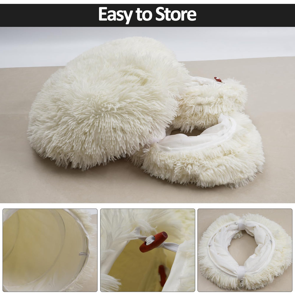 Naielfopet white fluffy-small-pet-use suitable for cats, kittens, and rabbits.
