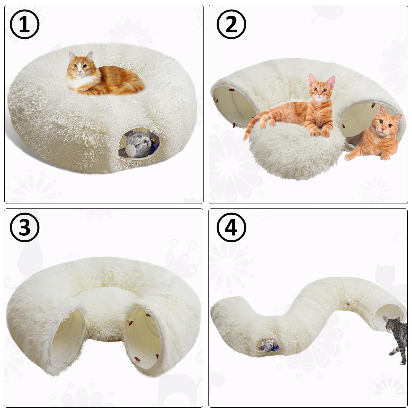 Naielfopet white fluffy-soft-crinkle-lining enhances sensory exploration and cozy retreats.