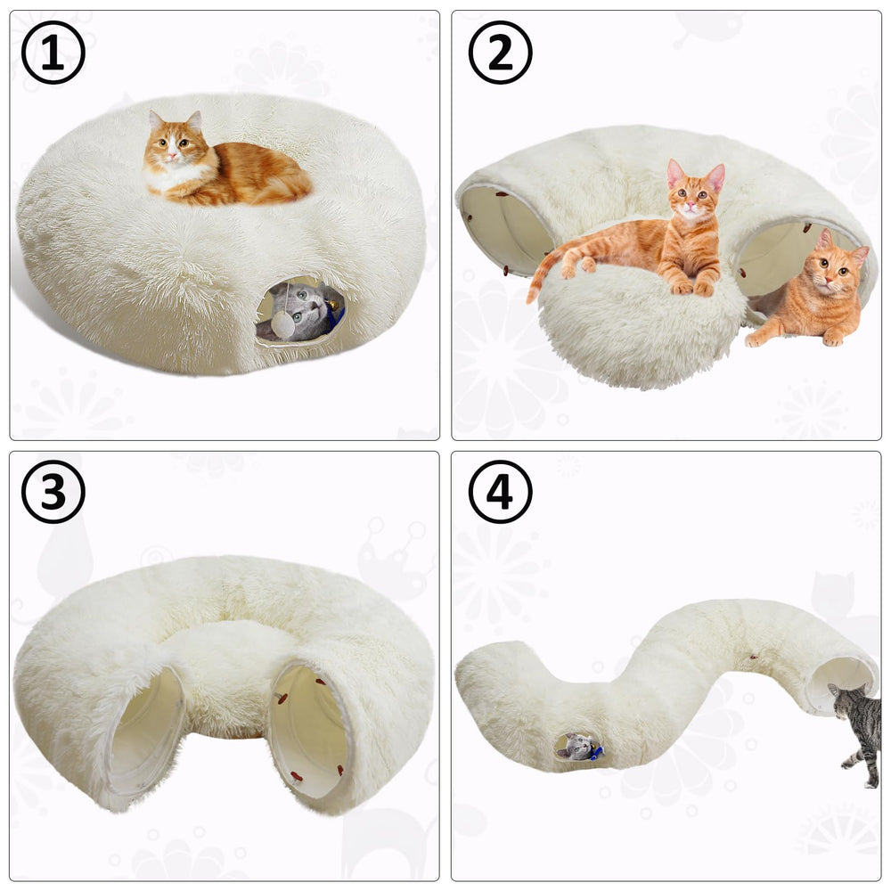 Naielfopet white fluffy-soft-crinkle-lining enhances sensory exploration and cozy retreats.