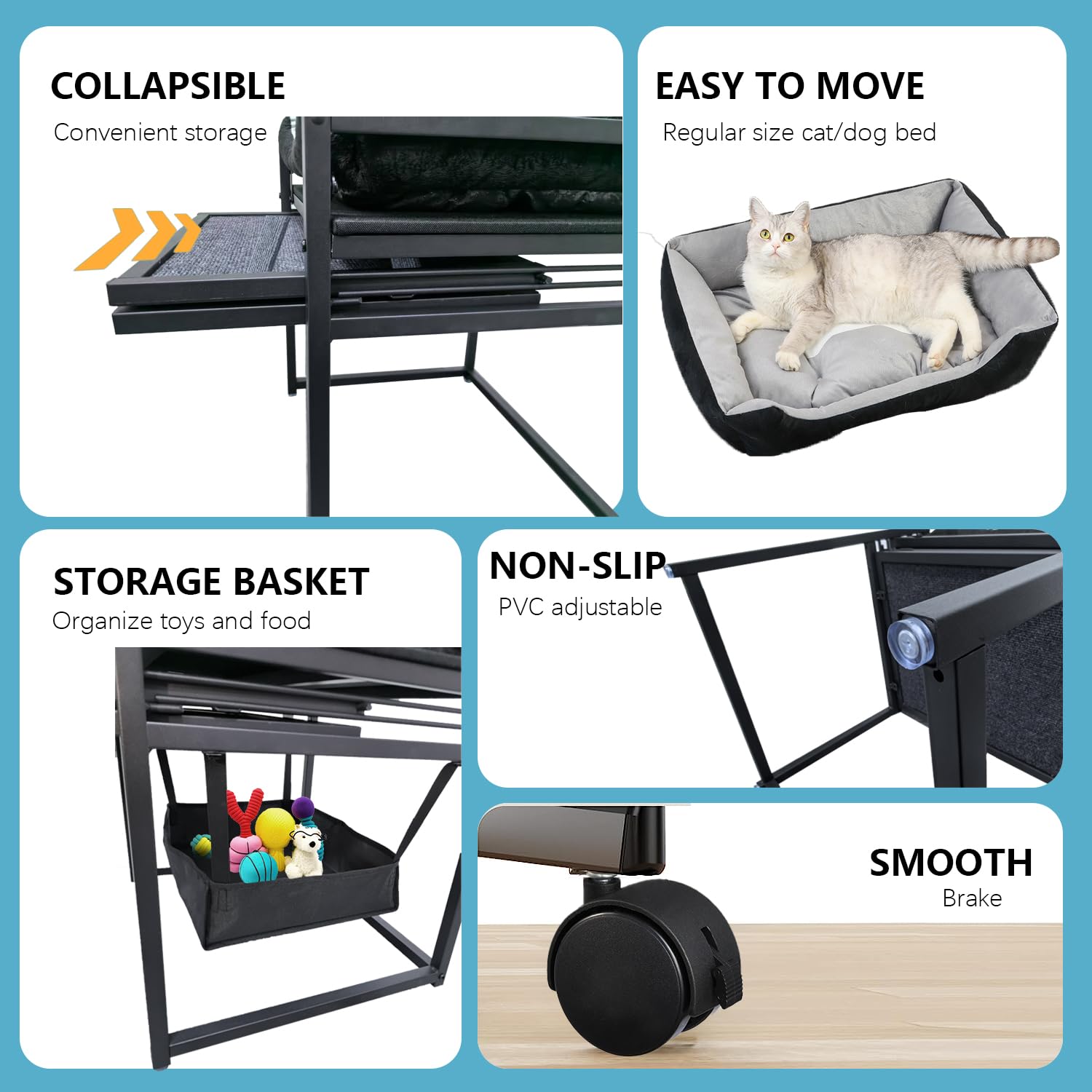 NAILDOKI Movable Structure Pet Stairs usable indoors and outdoors near sofa bed or garden