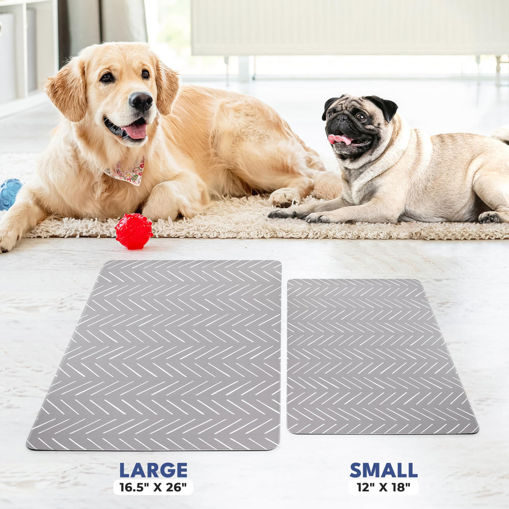 Nalalas easy-clean dog mat allows quick wipe-down after meals