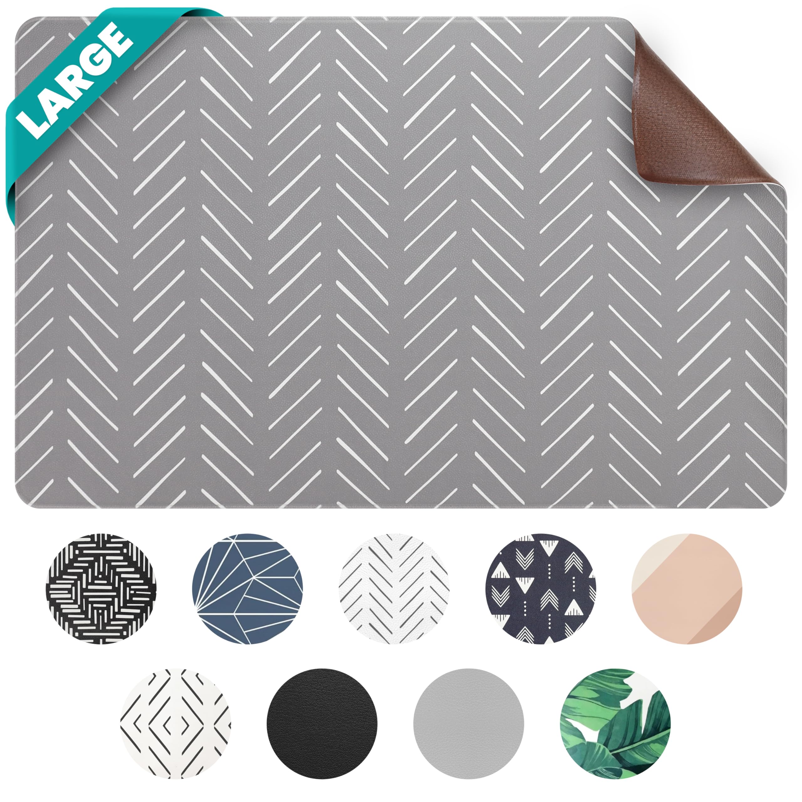 Nalalas large dog mat for food and water setup reduces spills