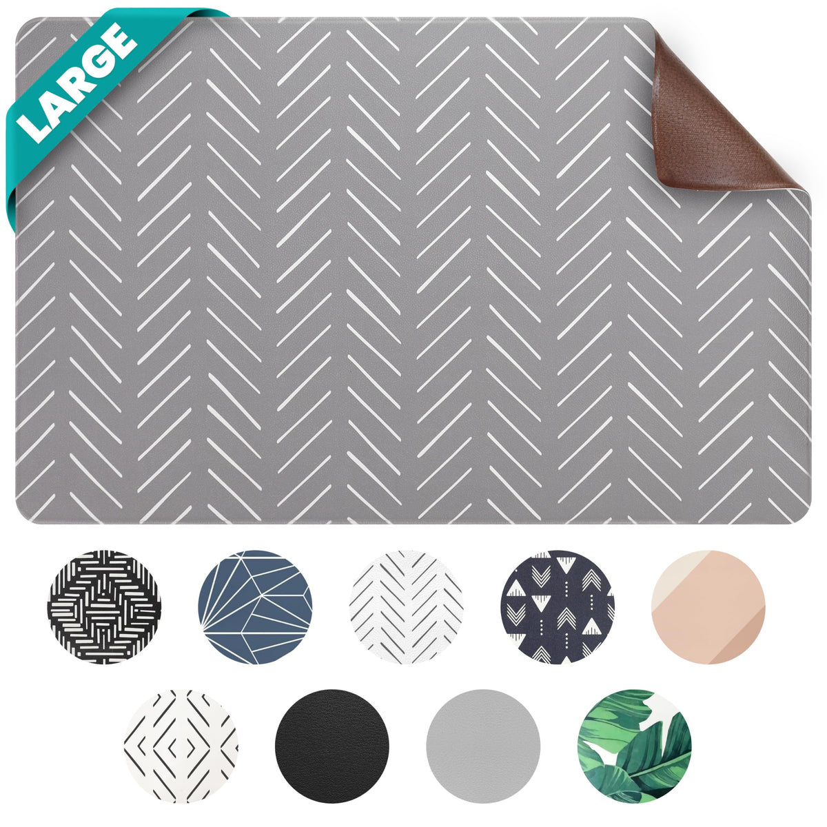 Nalalas large dog mat for food and water setup reduces spills