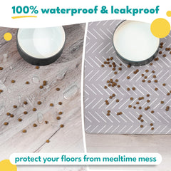 Nalalas non-slip dog feeding mat keeps bowls steady during meals