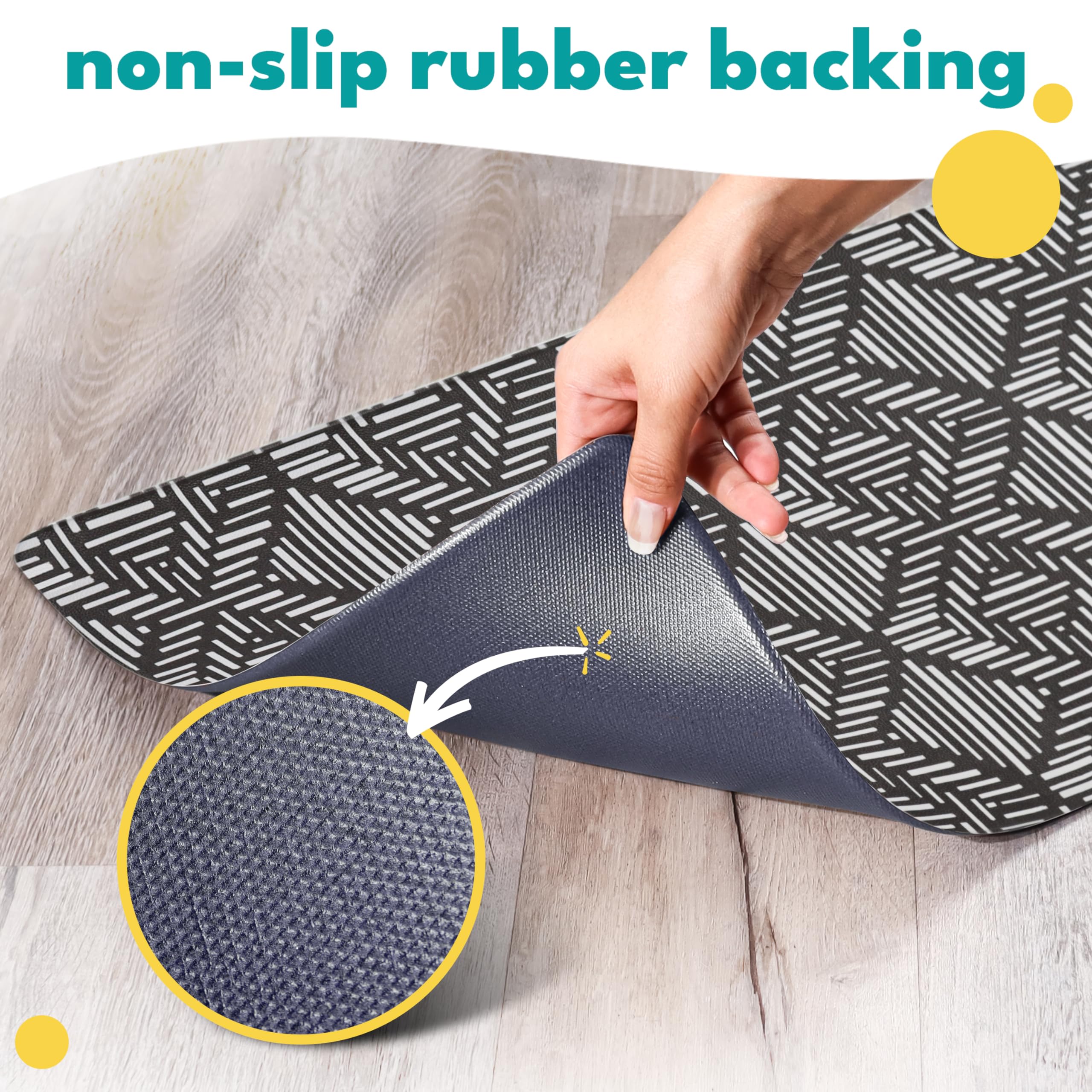 Nalalas vegan leather mat closeup highlights premium non-toxic materials.
