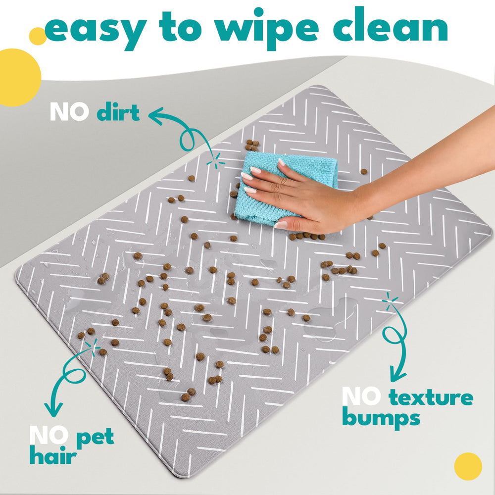 Nalalas waterproof pet feeding mat resists mess and stains