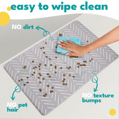 Nalalas waterproof pet feeding mat resists mess and stains