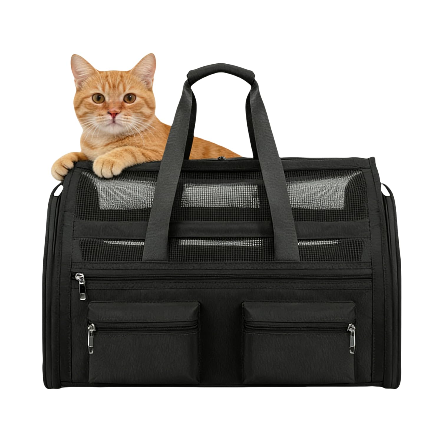 NALIYOUHU cat carrier under-seat—airline approved for secure in-flight travel.