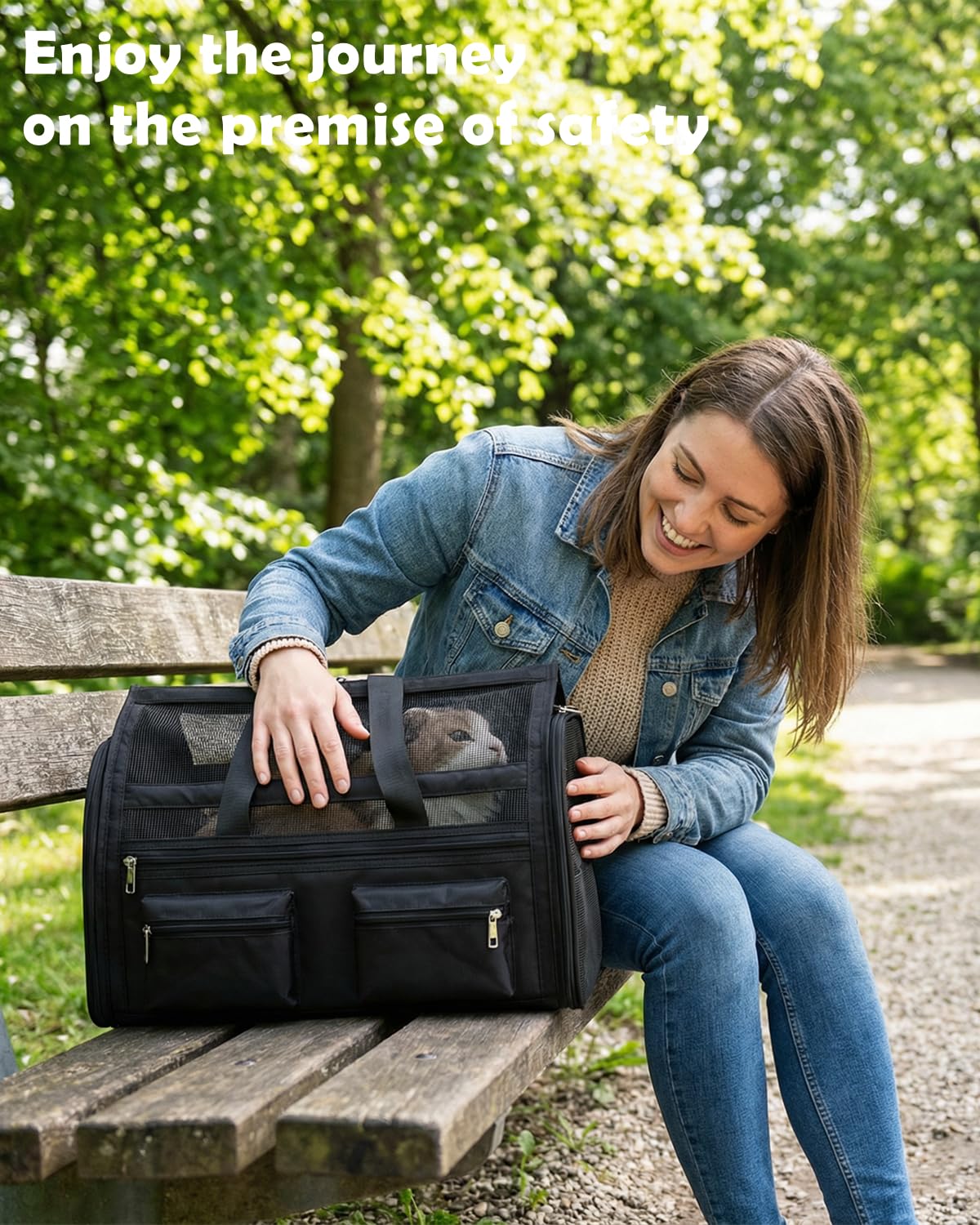 NALIYOUHU carrier with breathable mesh sides ensuring ample airflow during travel.
