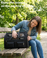 NALIYOUHU carrier with breathable mesh sides ensuring ample airflow during travel.