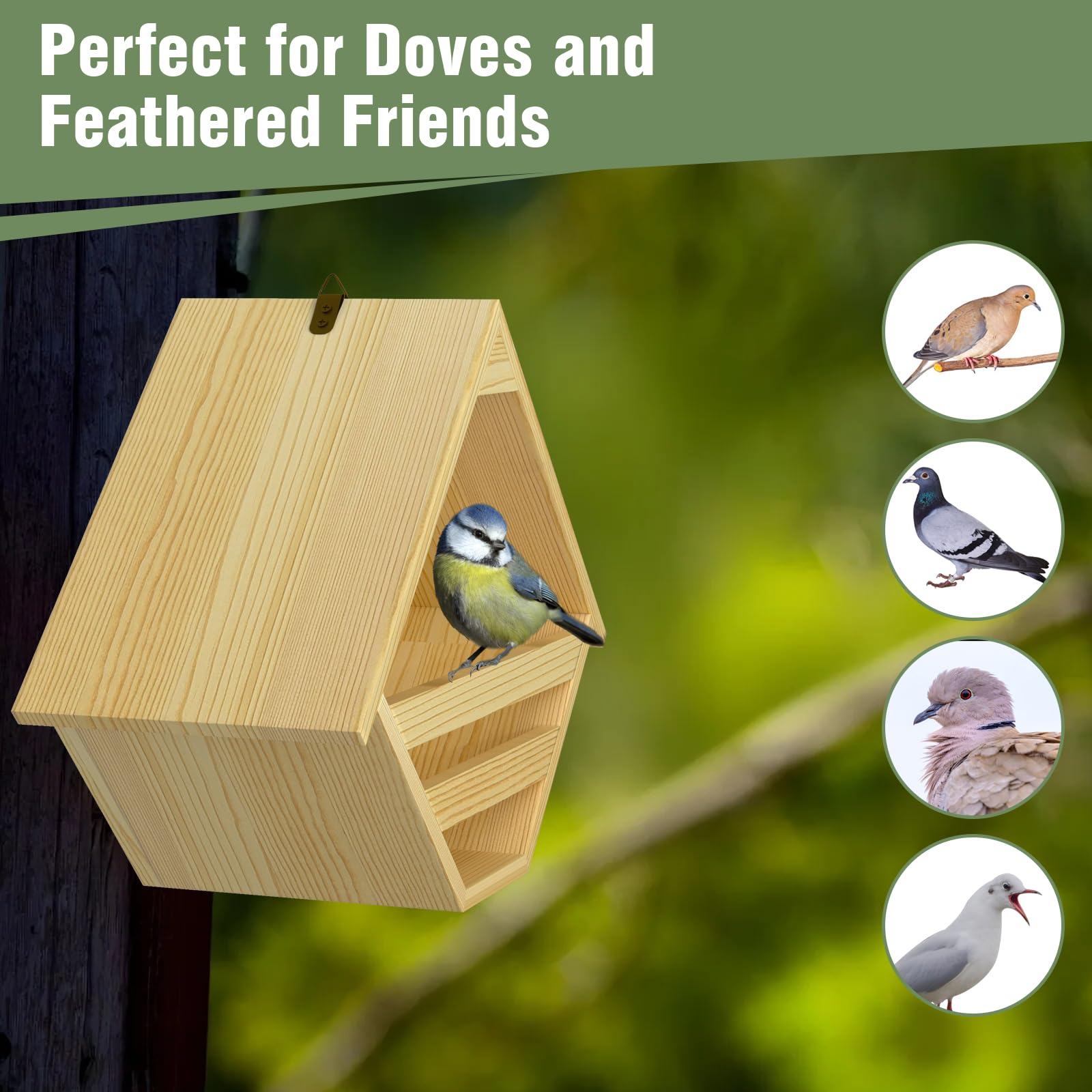 Nalwort Outdoor Dove House in a garden setup for nature watching.