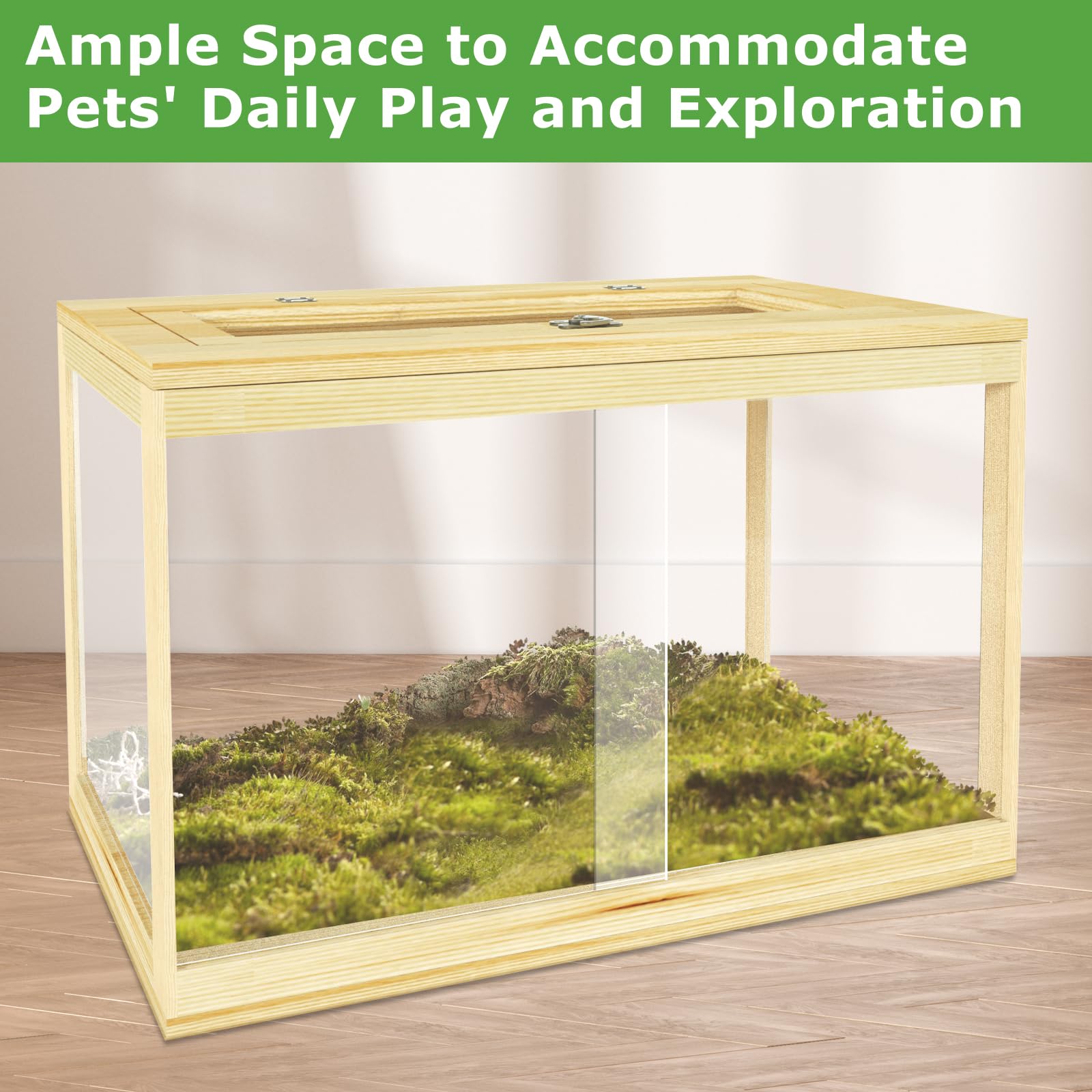 Nalwort reptile terrarium 28-gallon waterproof bottom simplifies cleaning
