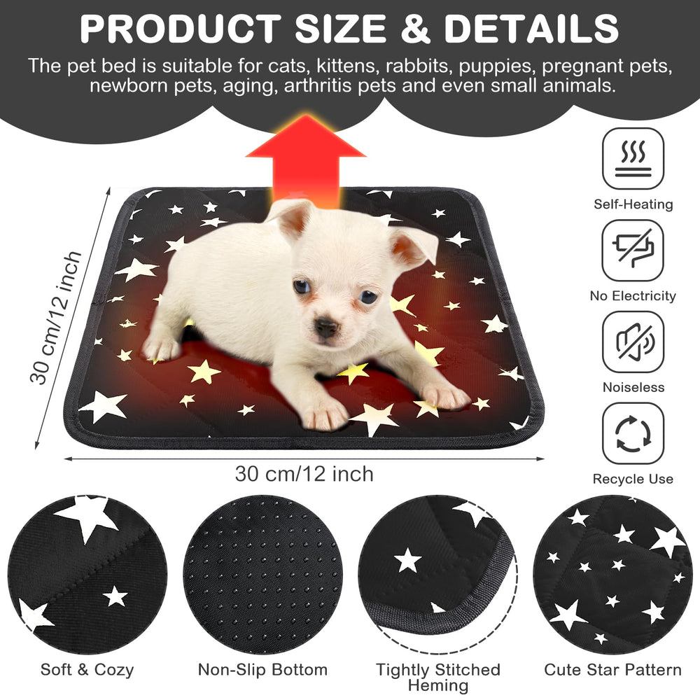 Namalu 12x12 self-heating pad close-up with soft plush surface for quiet naps