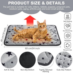Namalu self warming cat bed 18x24 inch size on lounge for pets