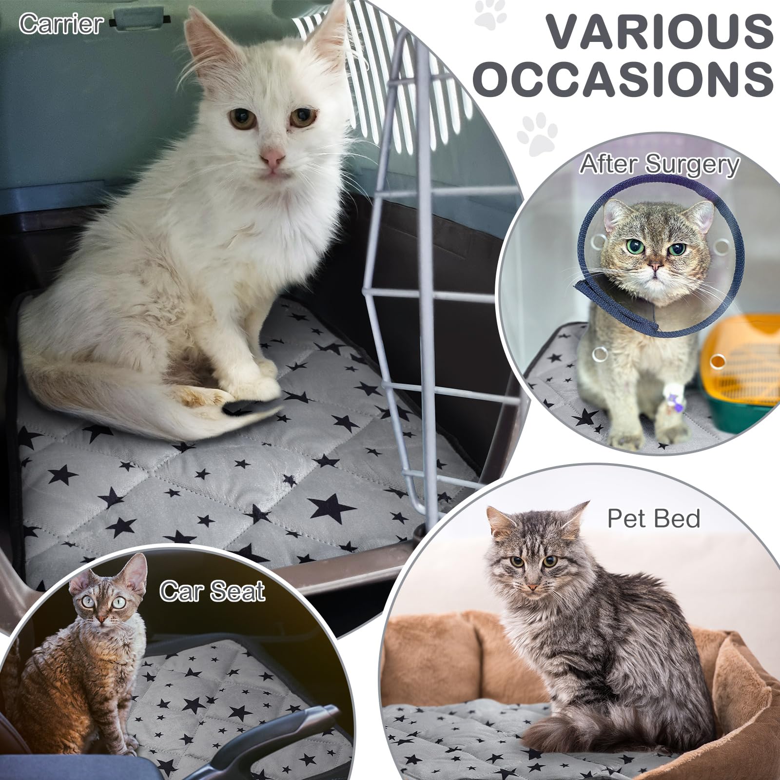 Namalu self warming cat bed multi-use for crates, sofas, and travel