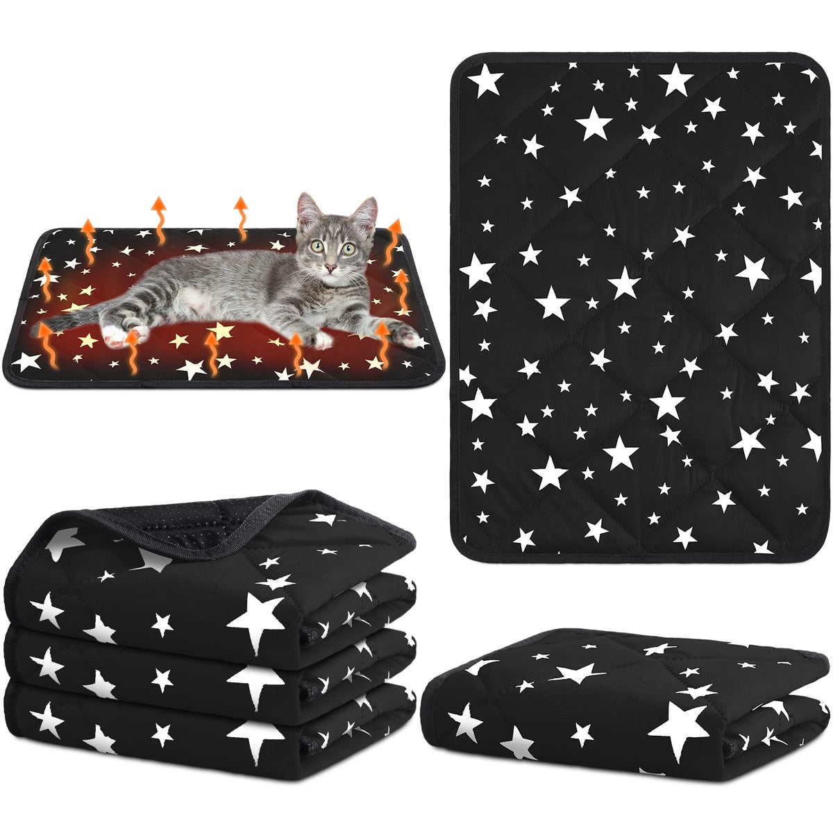 Namalu self-warming cat bed star pattern surface for cozy indoor naps.