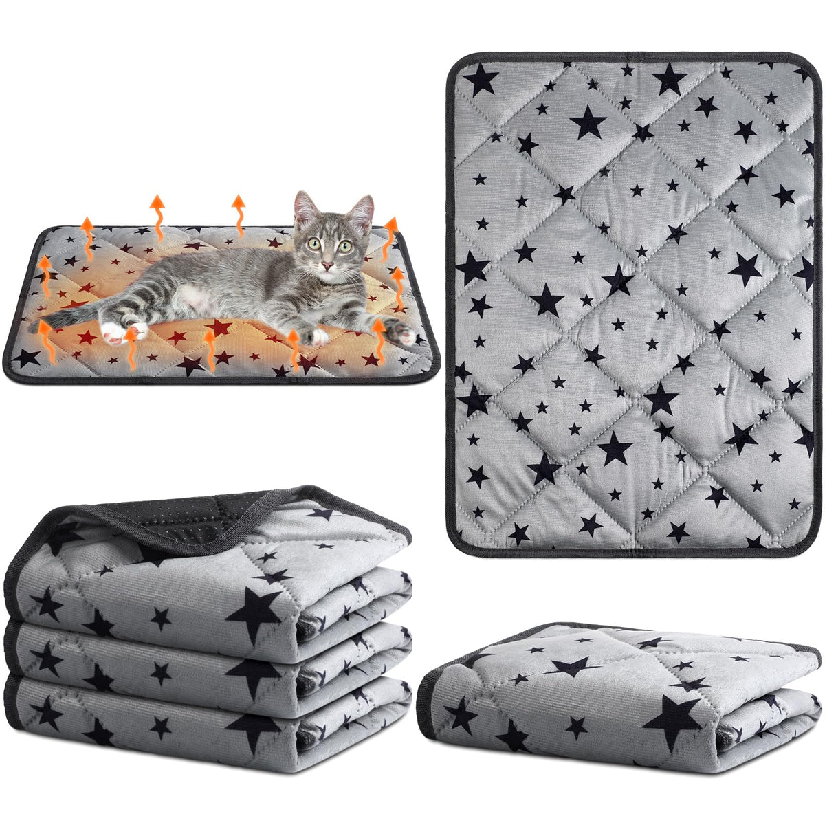Namalu self warming cat bed star pattern pack assembled for cozy naps