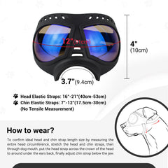 NAMSAN Clear Dog Goggles frame vents reducing fog during outdoor adventures