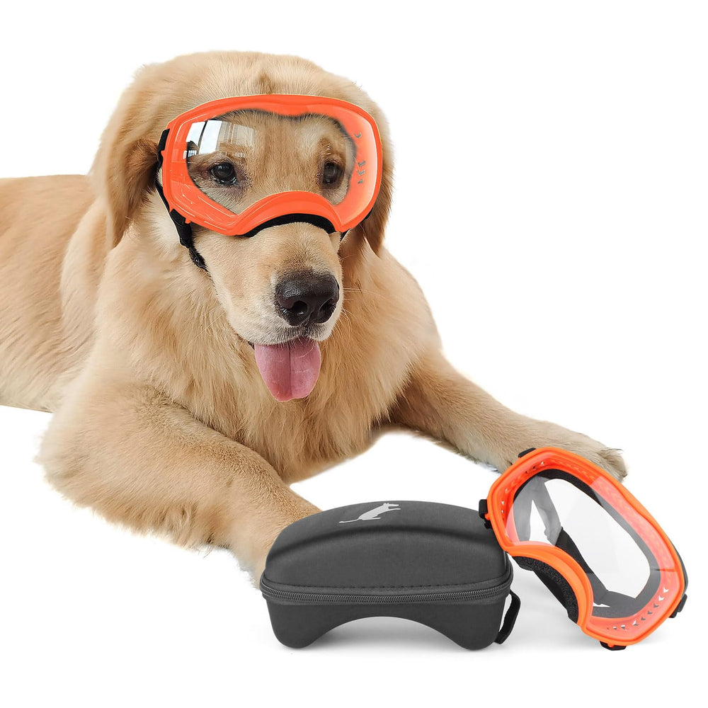 NAMSAN clear dog goggles with wide eyecup for expansive visibility and eye protection