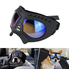 NAMSAN Clear Dog Goggles front view with wide snout fit and soft frame for comfort