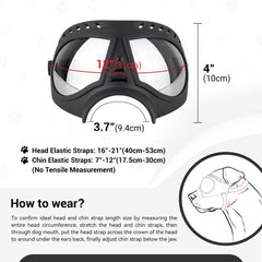 NAMSAN dog goggles frame vents reduce internal fog for clearer vision.