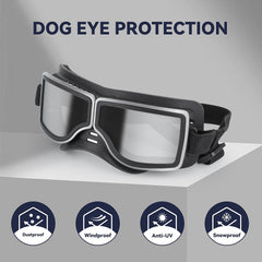 NAMSAN dog goggles soft TPU frame for a comfy, secure fit.