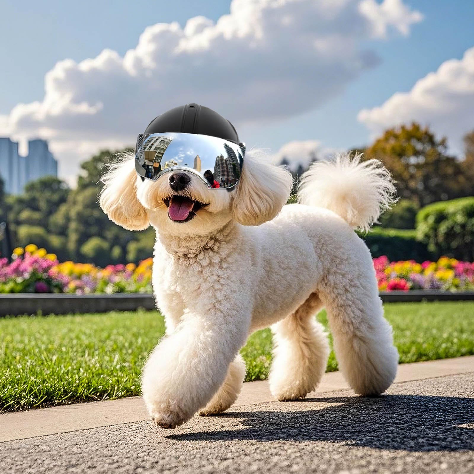 NAMSAN dog helmet size range suited for small to medium dogs