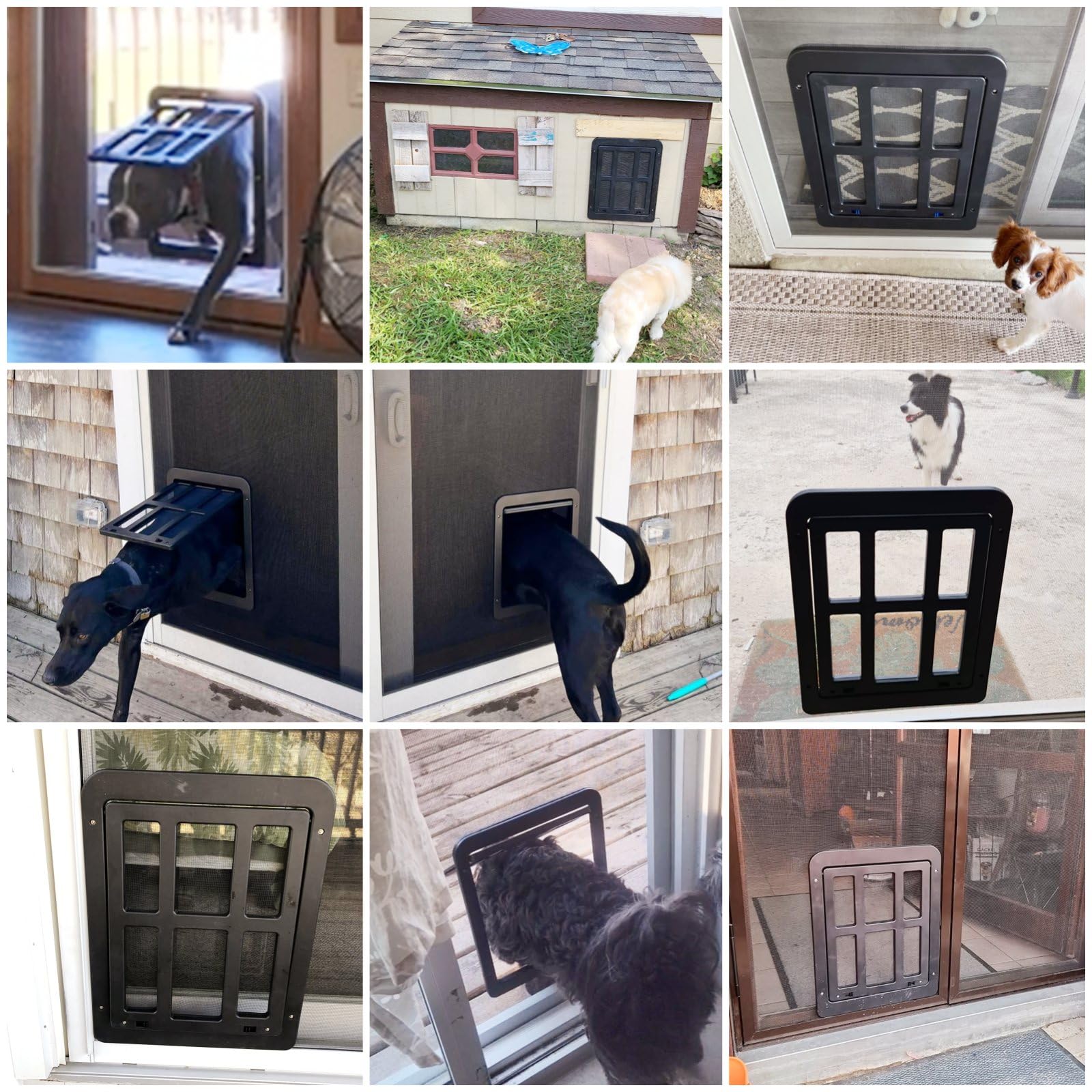NAMSAN dog-screen-door outer frame provides sturdy fit for larger openings.