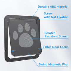 NAMSAN Dog Screen Door installation progress image demonstrates straightforward setup