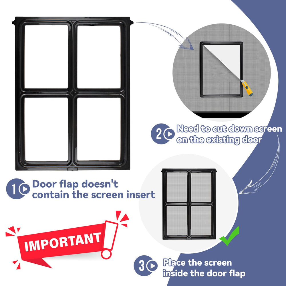 NAMSAN dog screen door magnetic flap for smooth, quiet pet passage.