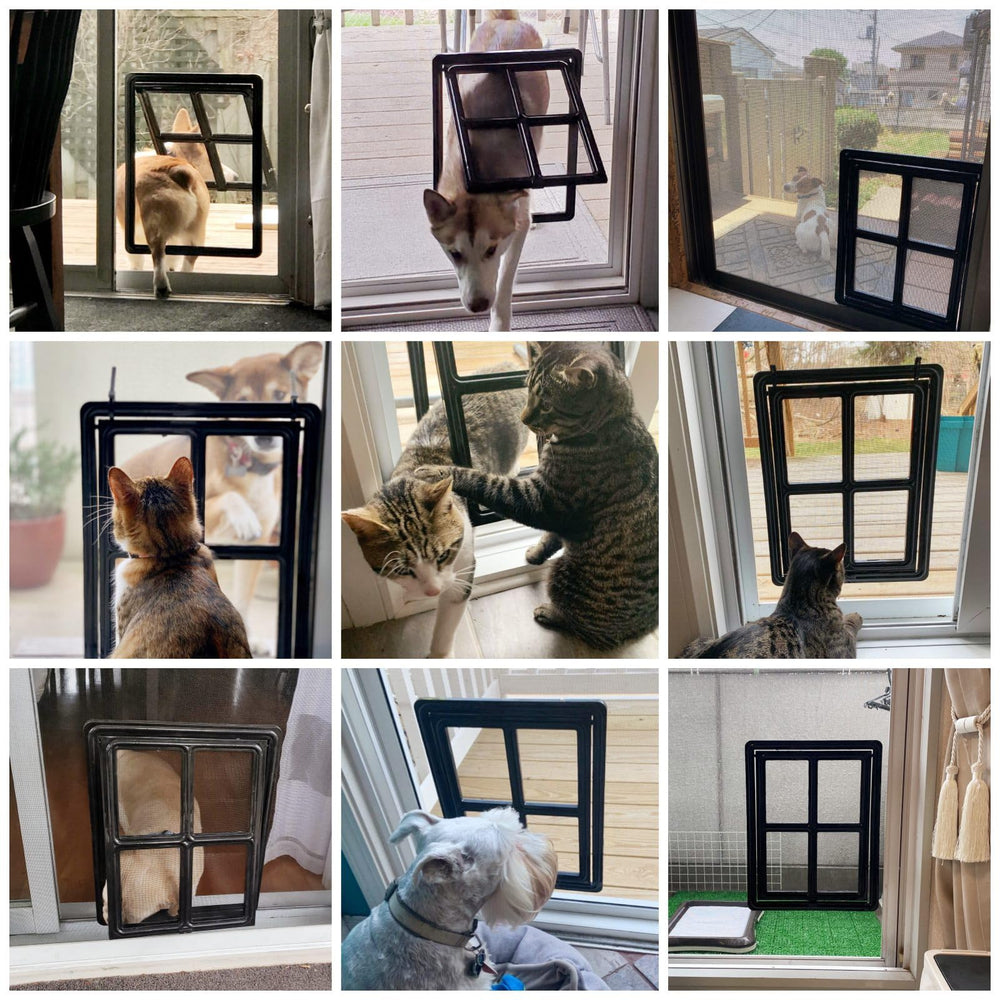 NAMSAN dog screen door outer frame 13-8 x 18 inches supports secure fit on screen doors.