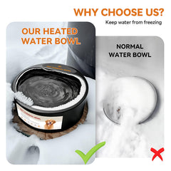NAMSAN heated water bowl BPA-free ABS plastic promotes safe, recyclable use for pets.