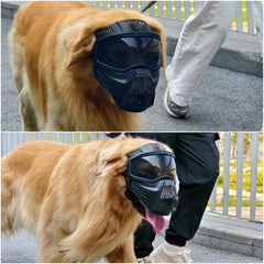NAMSAN large dog goggles side profile showing adjustable straps for secure daily wear.