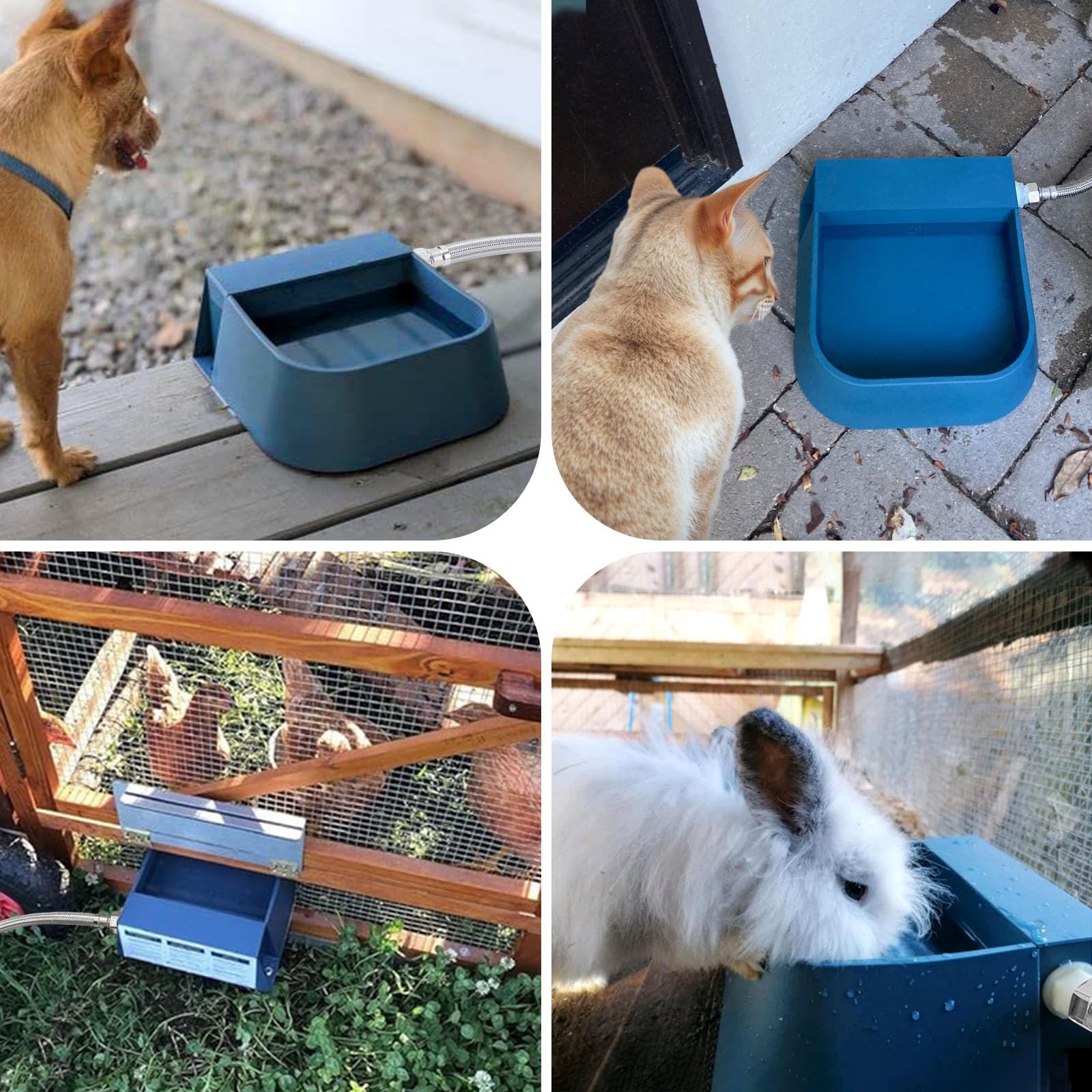 NAMSAN outdoor water trough shows 2L capacity for pets outdoors.