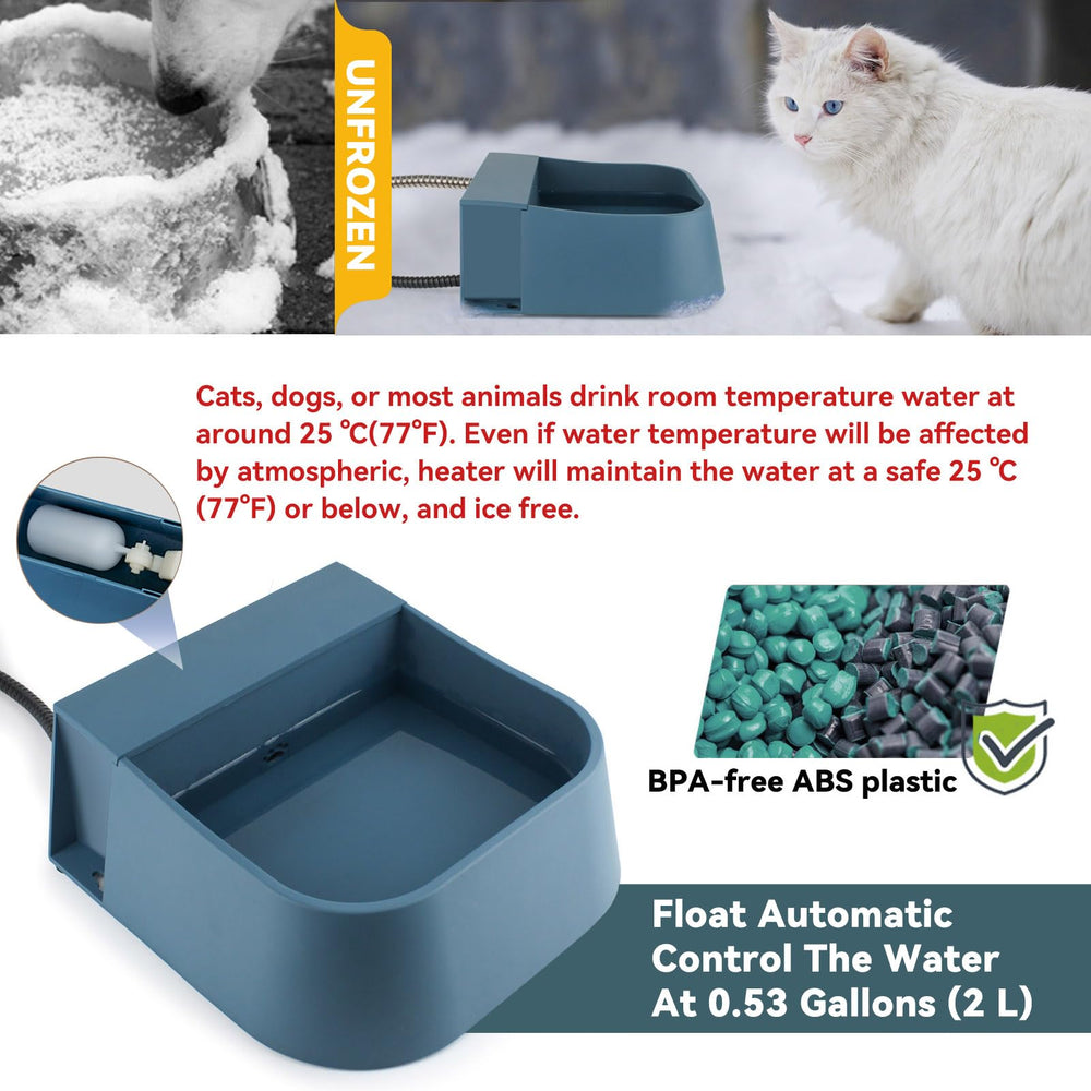 NAMSAN water dispenser 2L capacity ensures steady hydration for multiple animals.