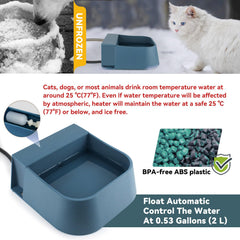 NAMSAN water dispenser 2L capacity ensures steady hydration for multiple animals.