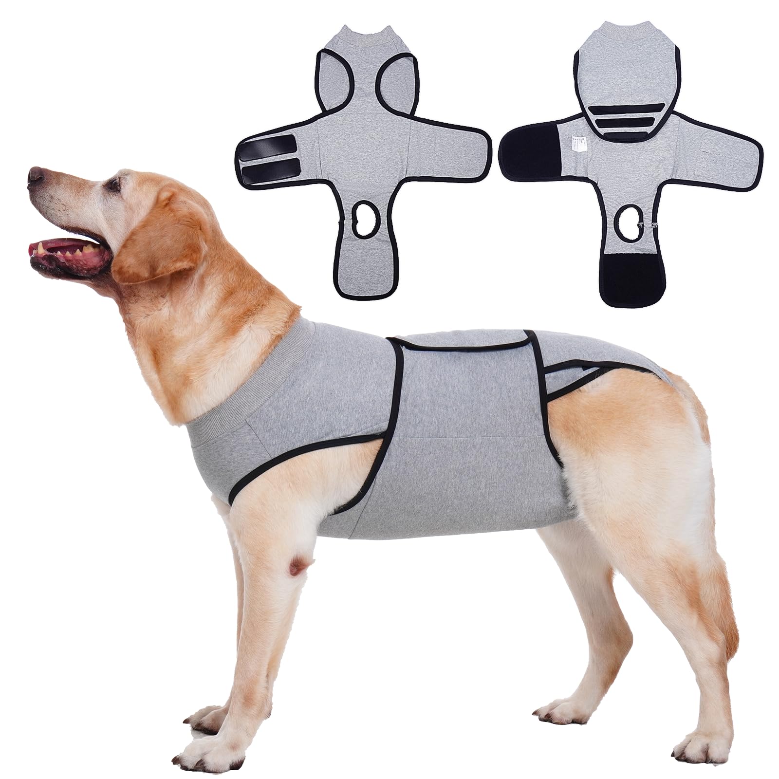 Nanaki after-surgery dog recovery suit with soft cotton lining for comfort and skin-friendly wear